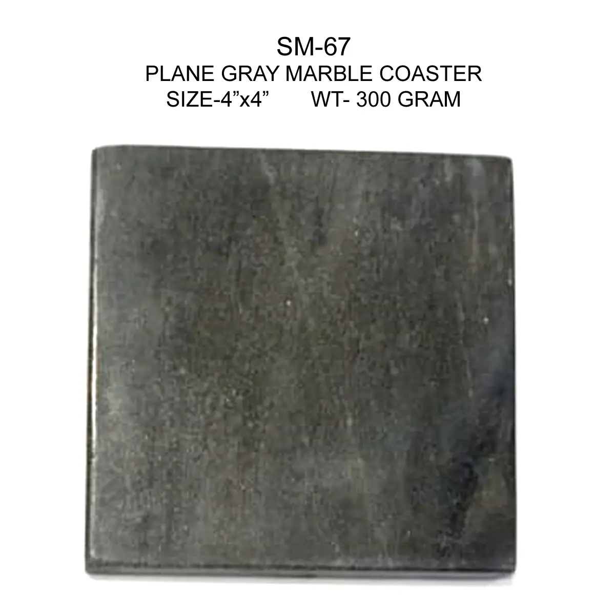 PLANE GRAY MARBLE COASTER